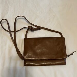 Stylish Brown Crossbody Bag with Flap Closure